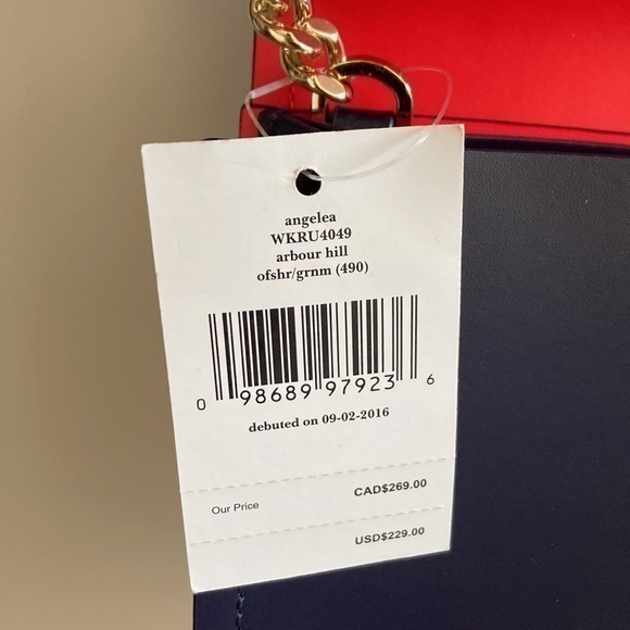 NWT Kate Spade Arbour Hill Angelea clutch purse in blue - Picture 2 of 4